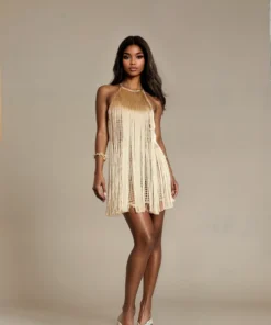 Vestido Golden Fringes