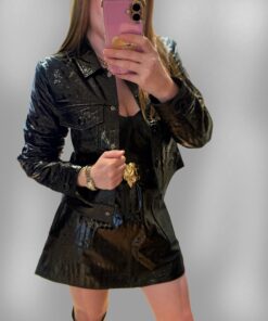 The Croco Jacket Couro Legítimo