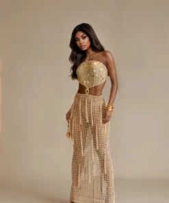 Vestido em Crochet St Tropez